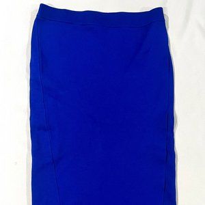 Midi-Length Royal Blue Pencil Skirt